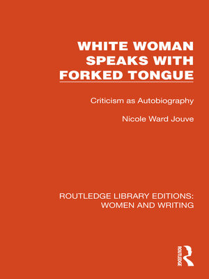 cover image of White Woman Speaks with Forked Tongue